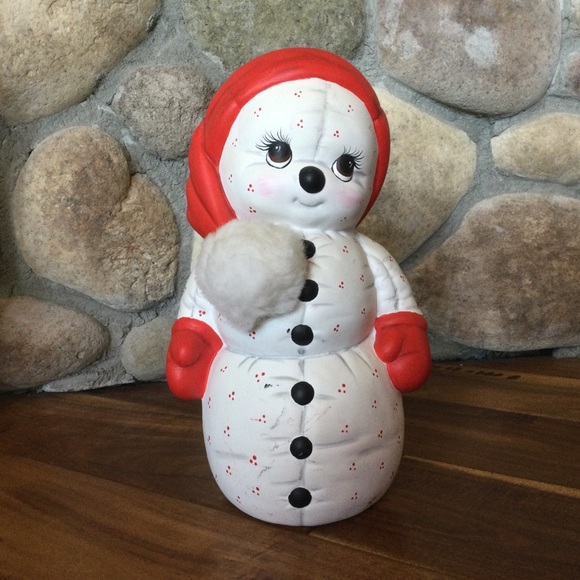 ✔️ Vintage 1986 Kimple Mold Snowman Hand Painted - Picture 1 of 8